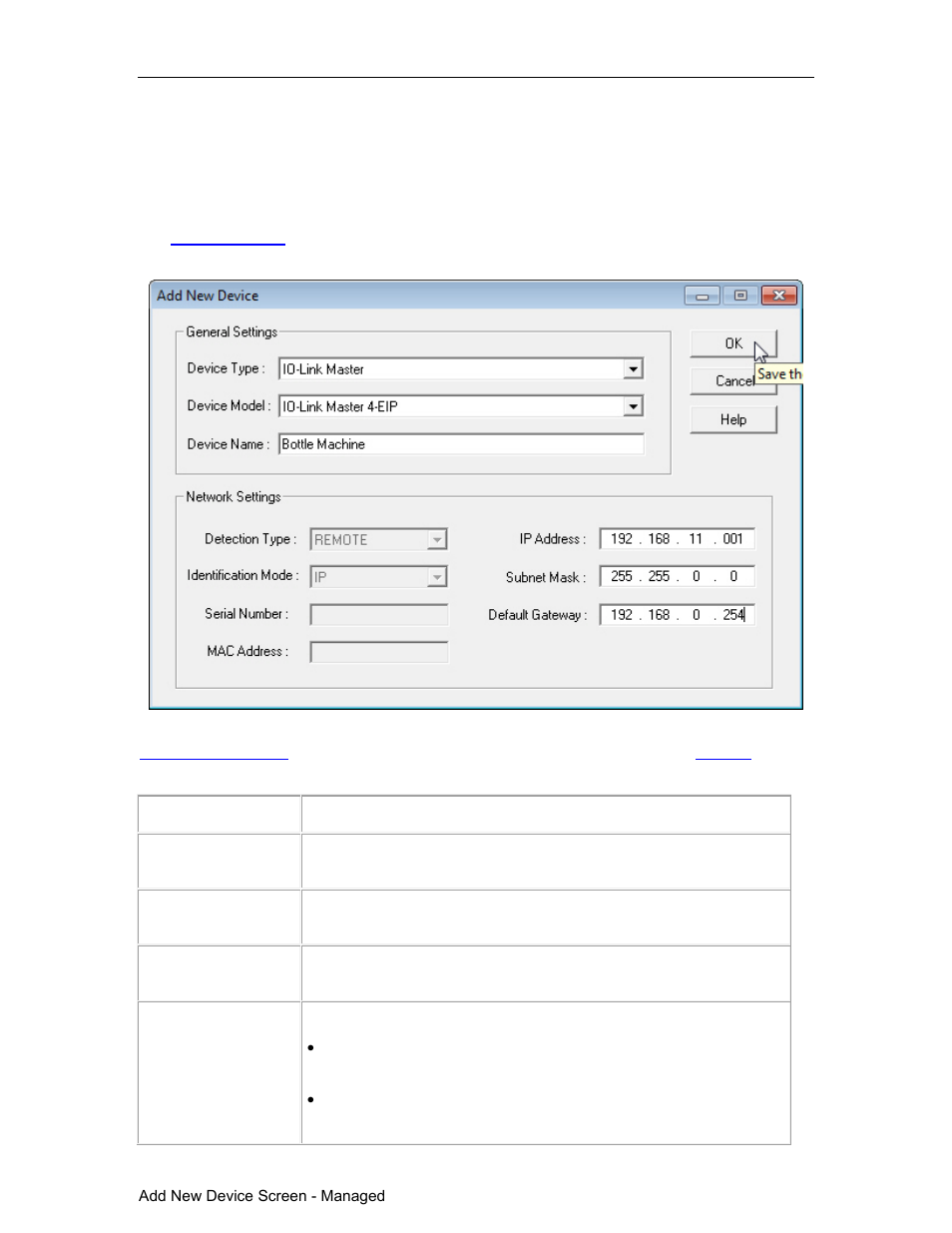 Add new device screen (managed) | Comtrol PortVision DX User Manual | Page 65 / 155