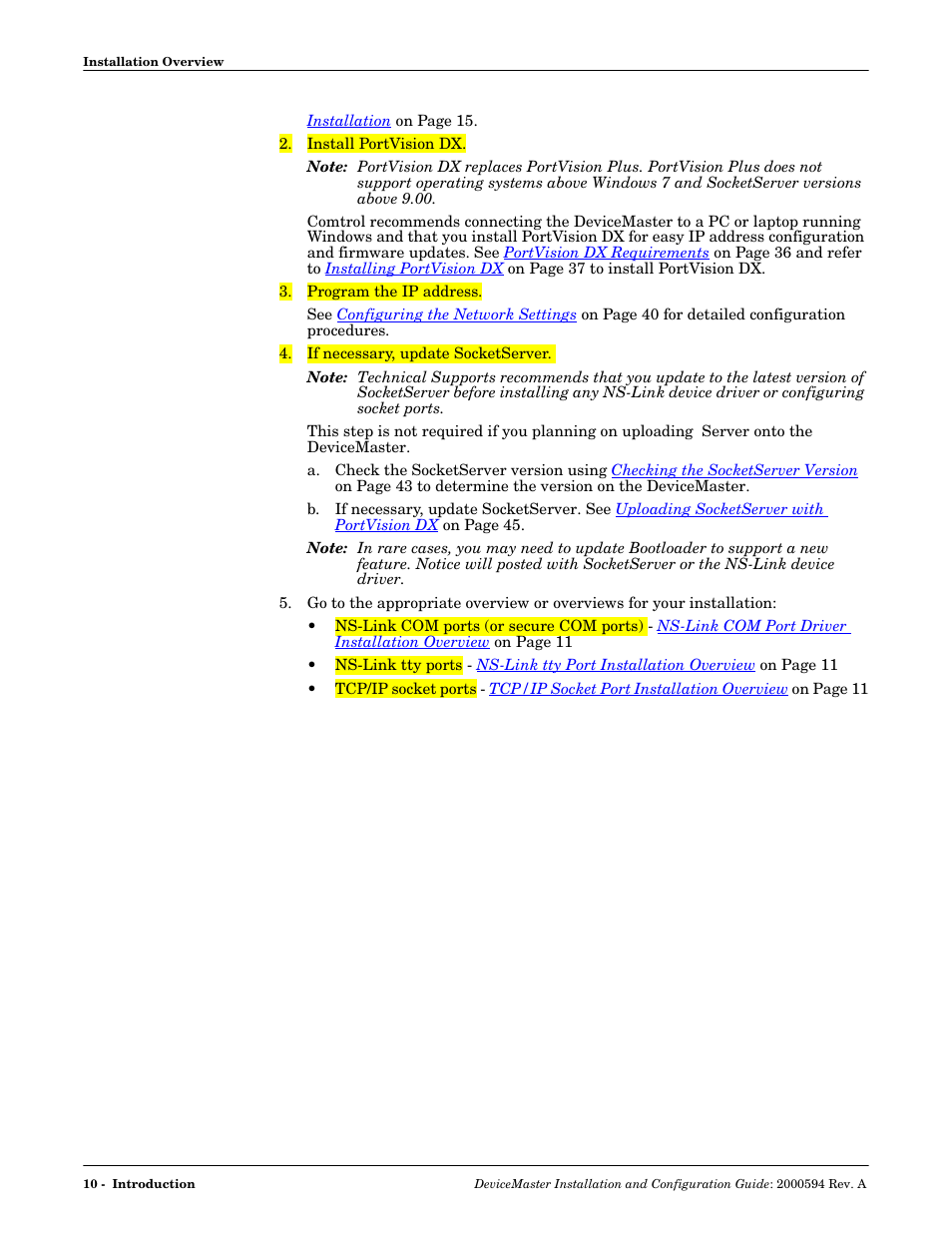 Comtrol Hub DeviceMaster User Manual | Page 10 / 178