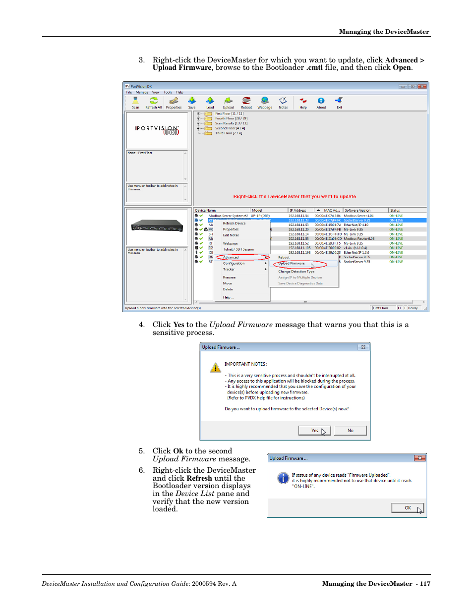 Comtrol Hub DeviceMaster User Manual | Page 117 / 178