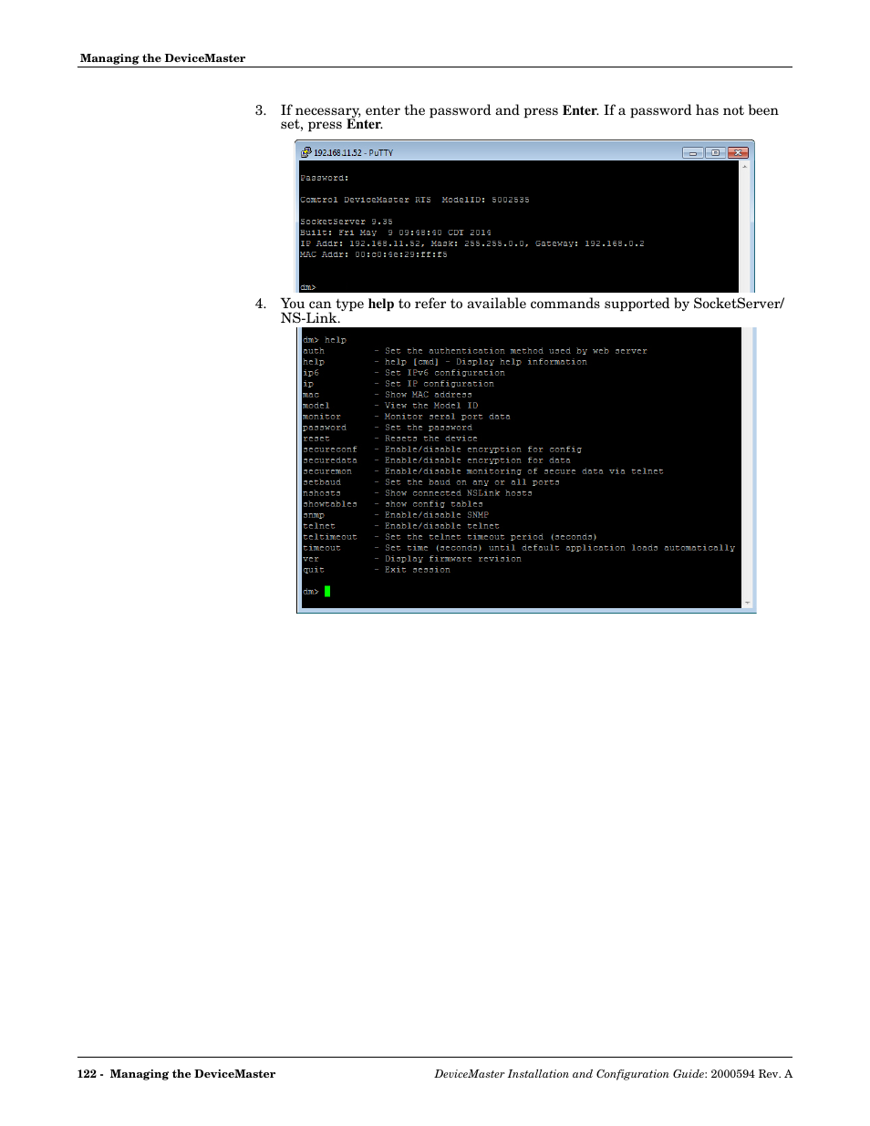 Comtrol Hub DeviceMaster User Manual | Page 122 / 178