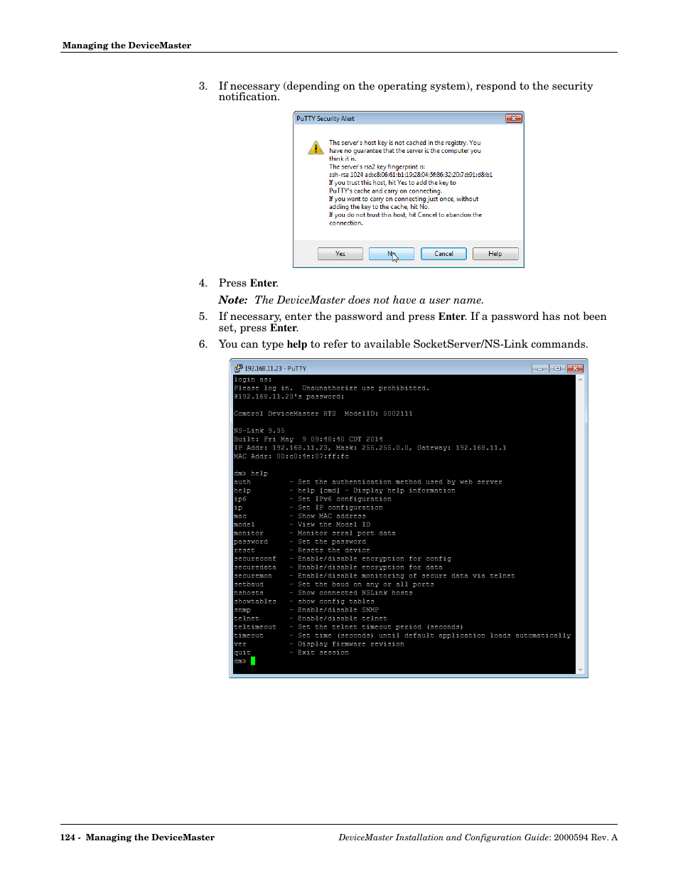 Comtrol Hub DeviceMaster User Manual | Page 124 / 178