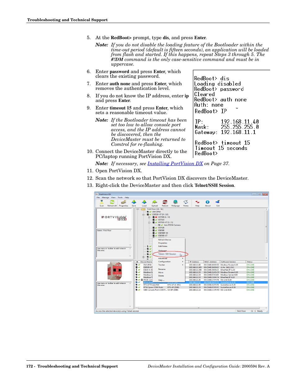 Comtrol Hub DeviceMaster User Manual | Page 172 / 178