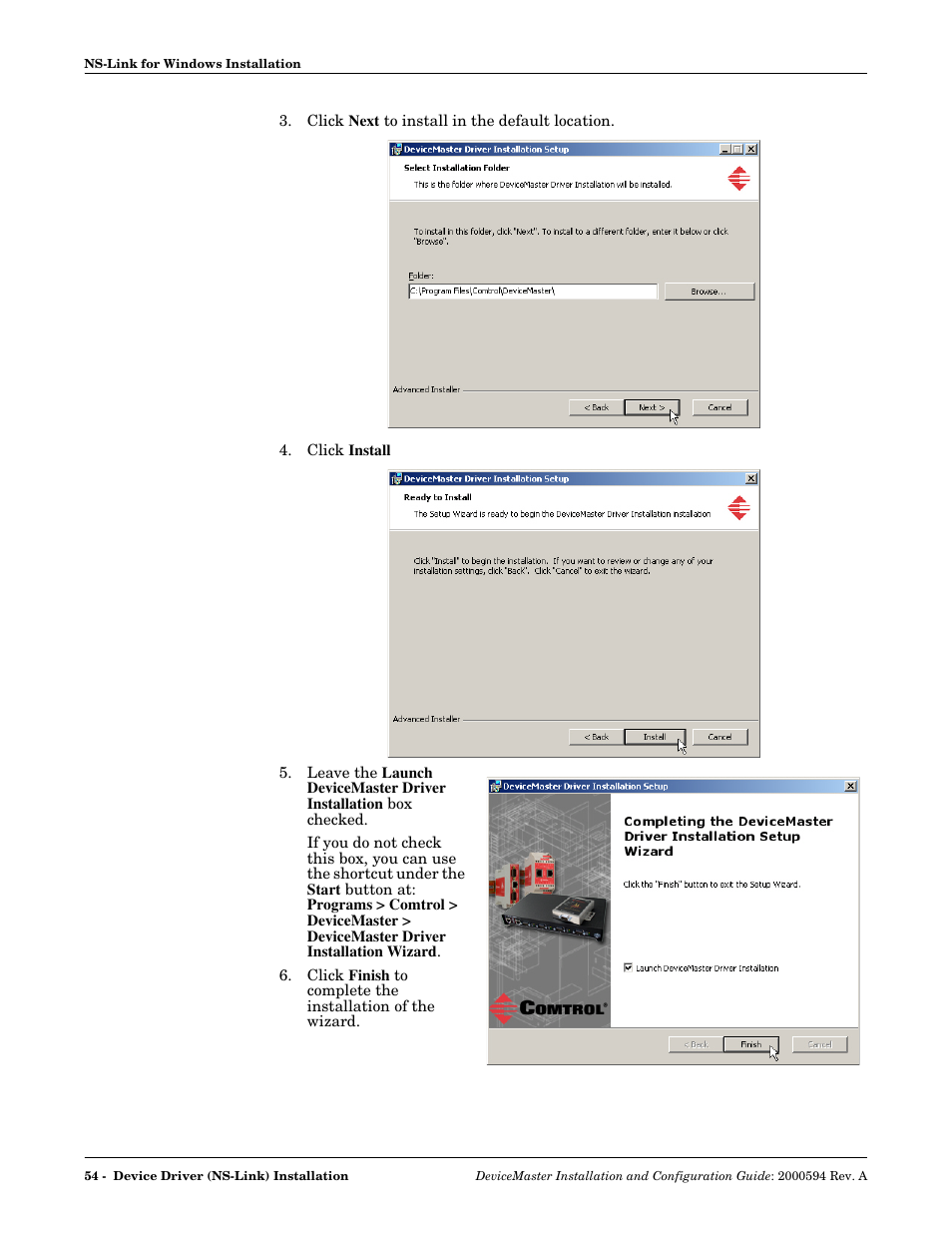 Comtrol Hub DeviceMaster User Manual | Page 54 / 178