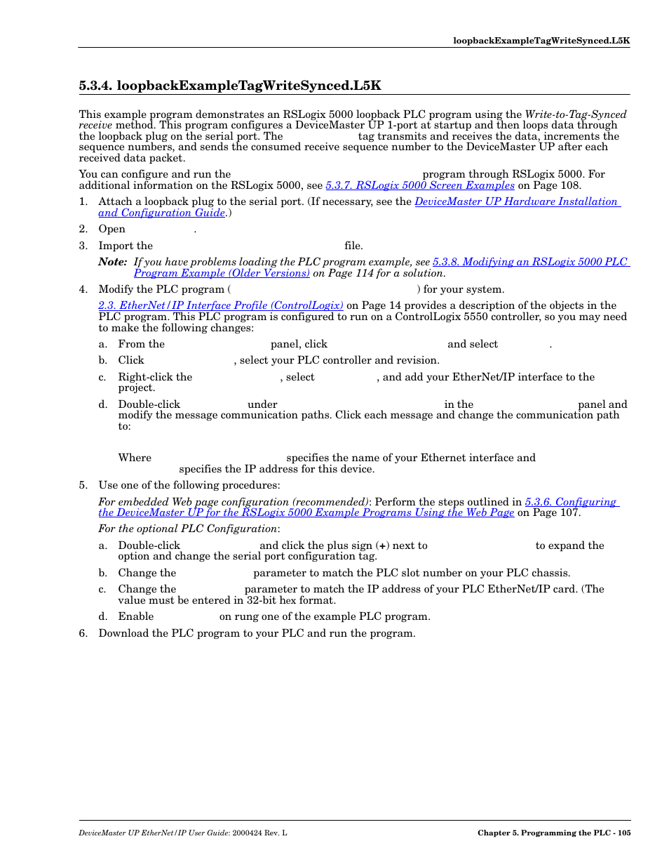 Loopbackexampletagwritesynced.l5k | Comtrol UP DeviceMaster User Guide User Manual | Page 105 / 166
