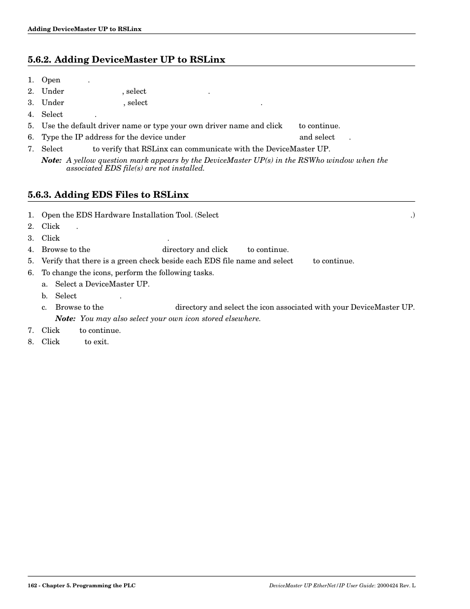 Adding devicemaster up to rslinx, Adding eds files to rslinx | Comtrol UP DeviceMaster User Guide User Manual | Page 162 / 166