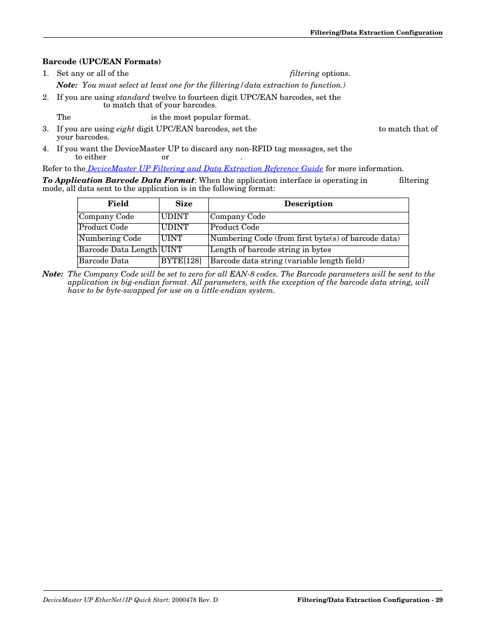Barcode (upc/ean formats) | Comtrol UP DeviceMaster Quick Start User Manual | Page 29 / 36