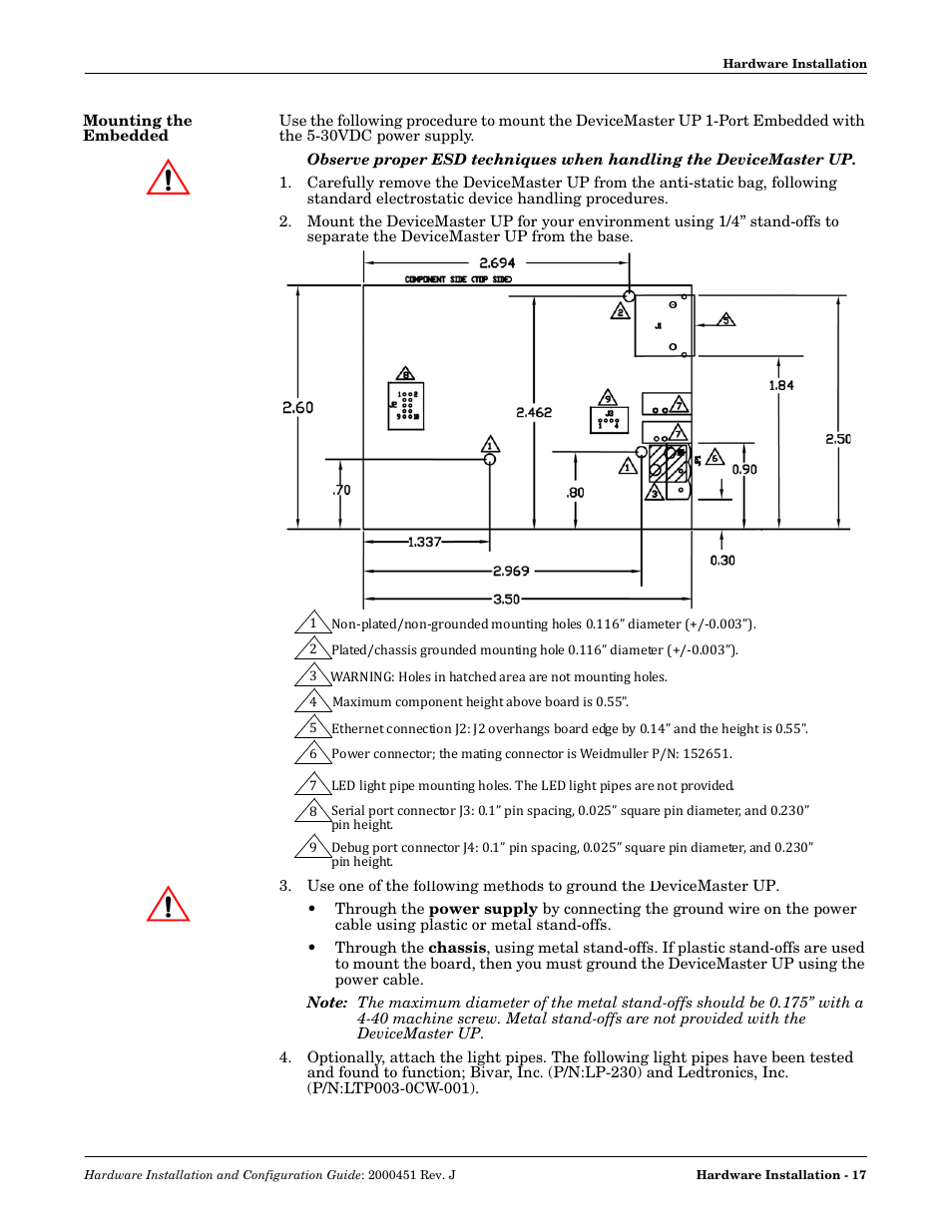 Mounting the embedded | Comtrol UP DeviceMaster Installation User Manual | Page 17 / 86