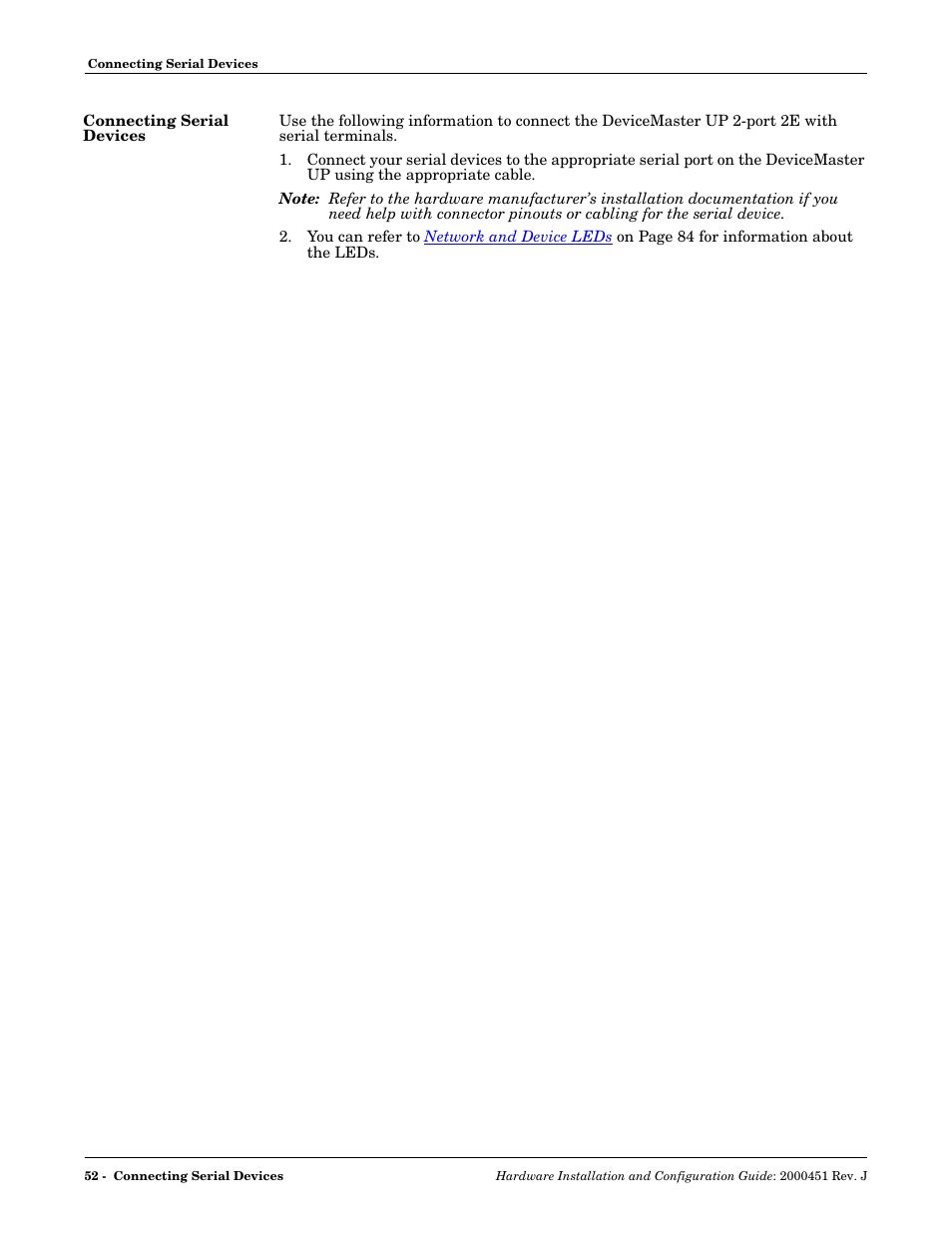 Connecting serial devices | Comtrol UP DeviceMaster Installation User Manual | Page 52 / 86