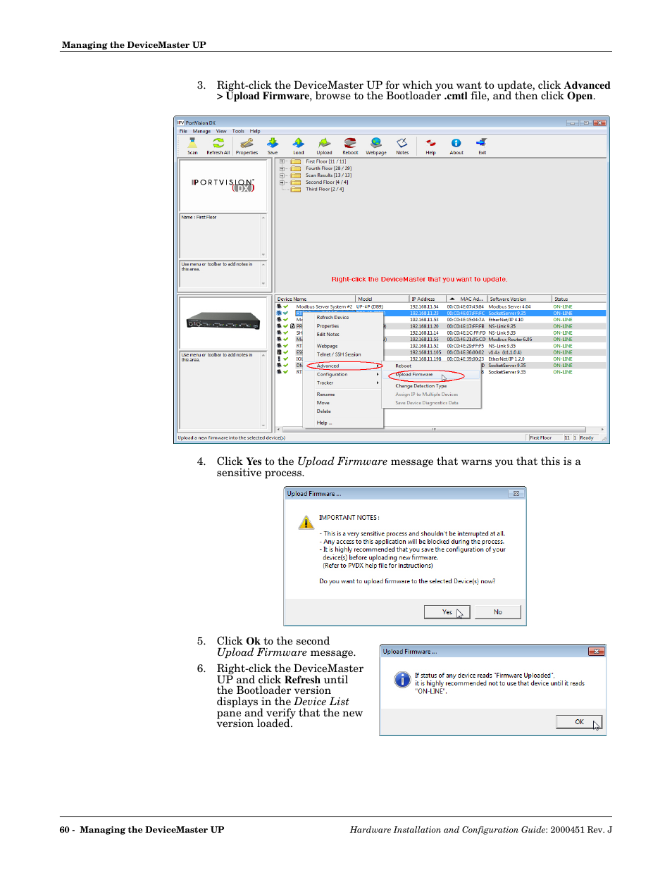 Comtrol UP DeviceMaster Installation User Manual | Page 60 / 86