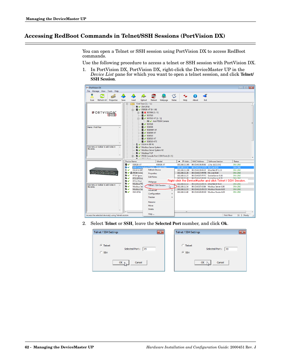 Comtrol UP DeviceMaster Installation User Manual | Page 62 / 86