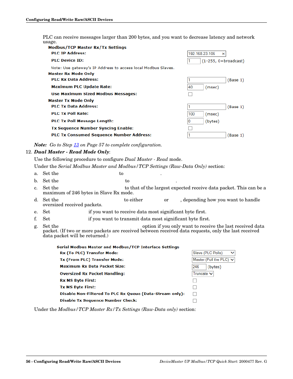 Go to step | Comtrol Modbus TCP Quick Start User Manual | Page 56 / 78
