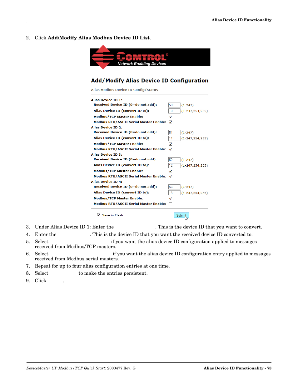 Comtrol Modbus TCP Quick Start User Manual | Page 73 / 78