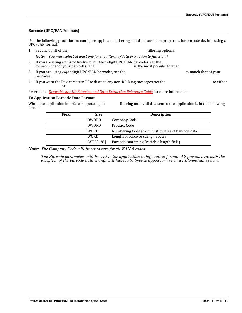 Barcode (upc/ean formats) | Comtrol PROFINET IO User Manual | Page 15 / 18