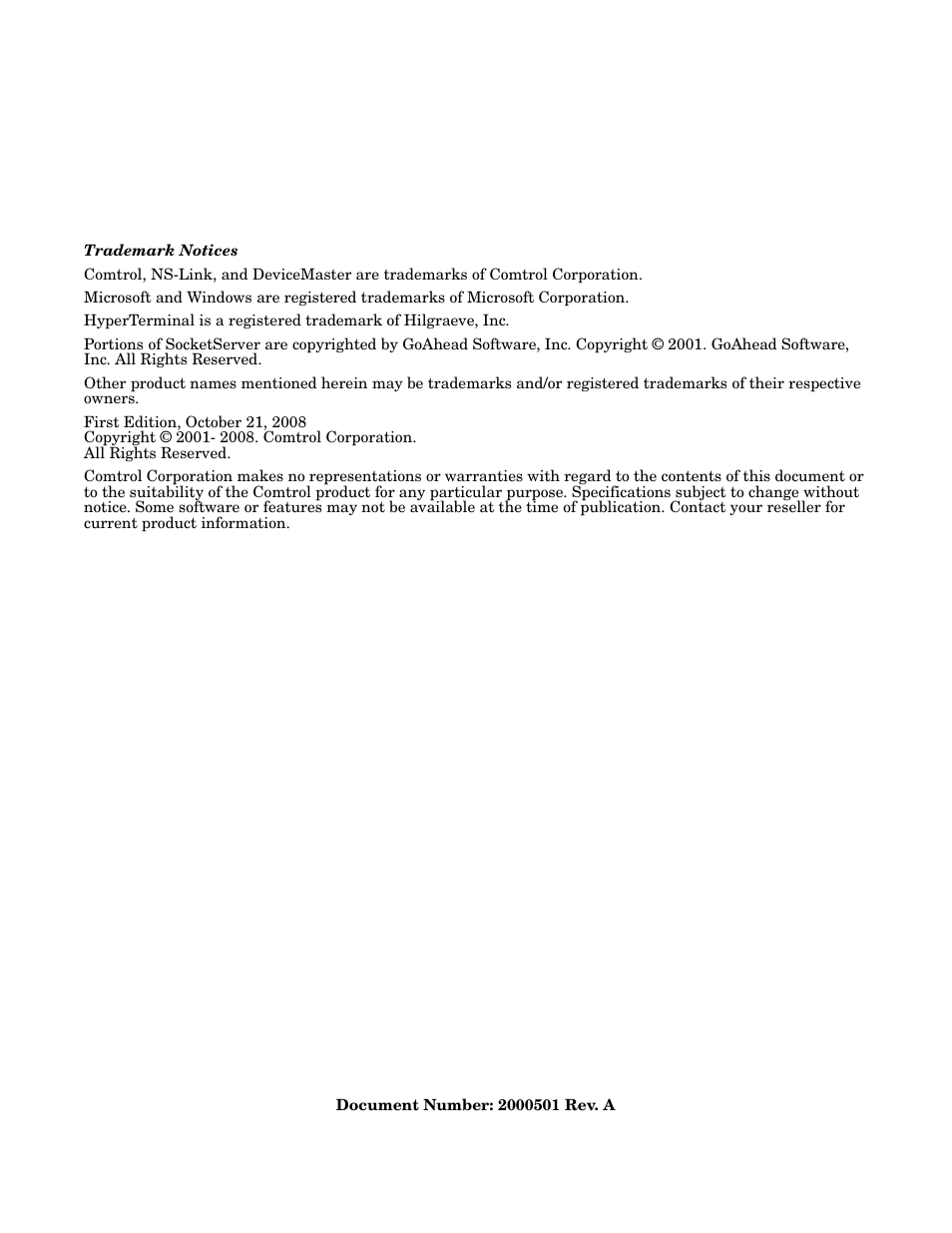 Comtrol 500 DeviceMaster User Manual | Page 2 / 72