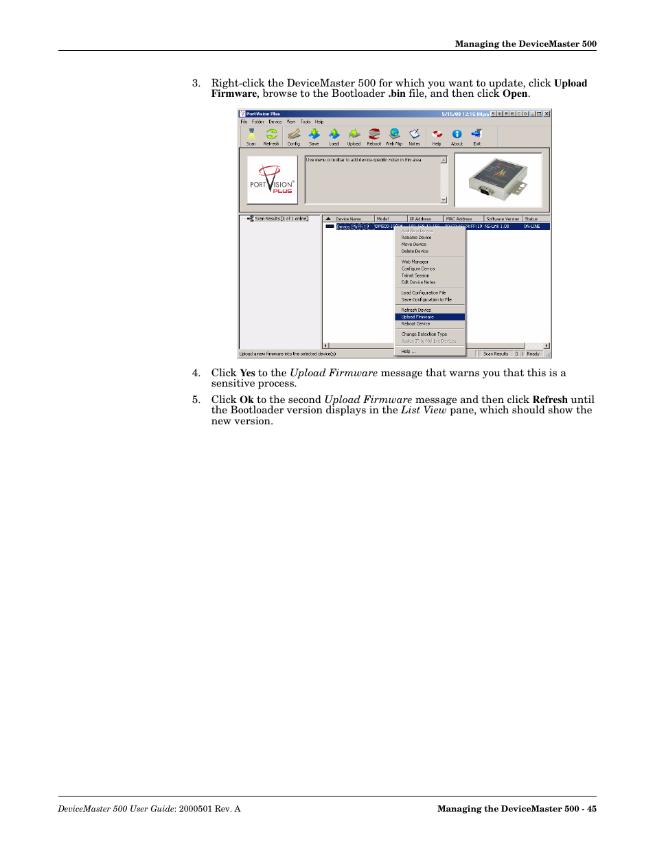 Comtrol 500 DeviceMaster User Manual | Page 45 / 72