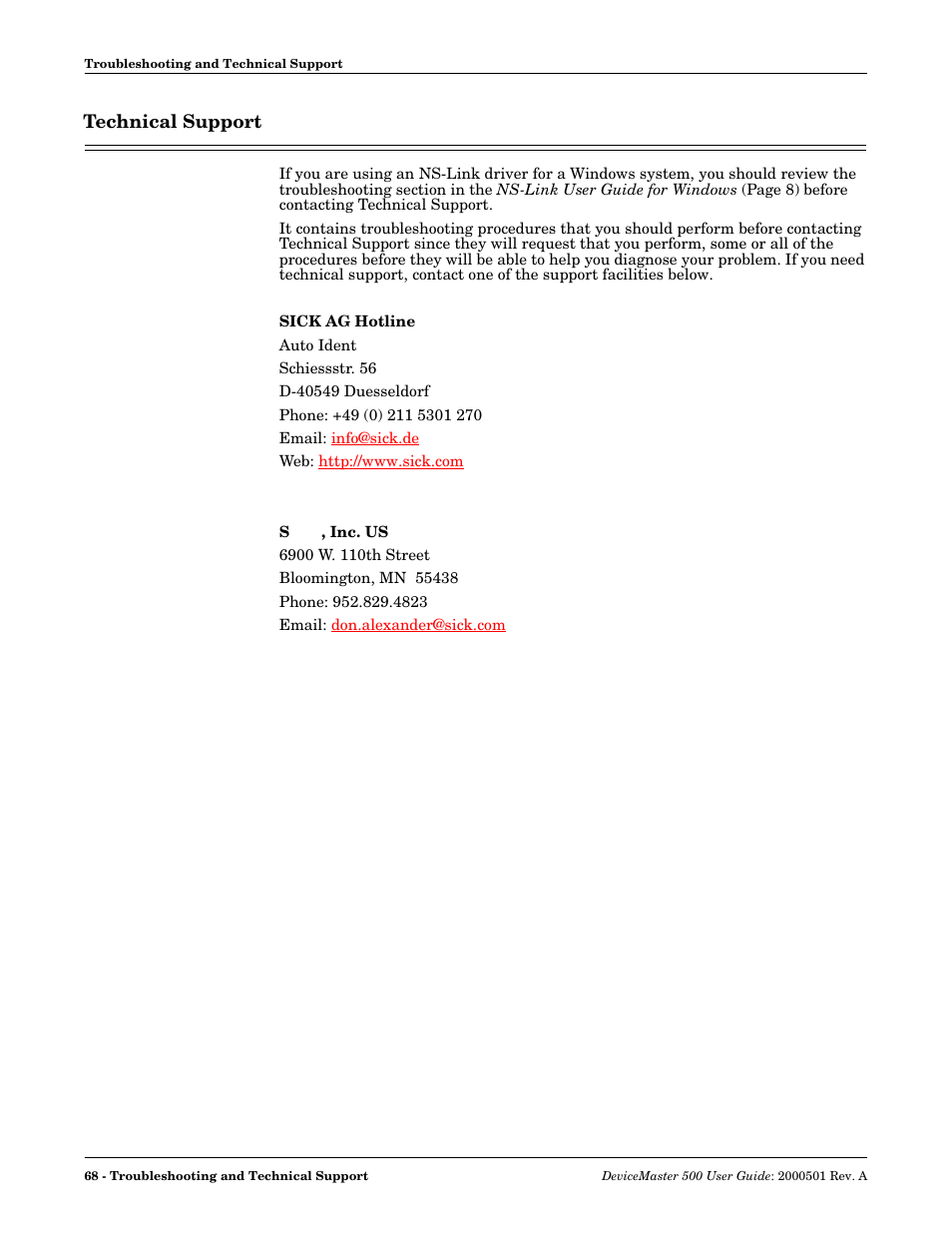 Technical support | Comtrol 500 DeviceMaster User Manual | Page 68 / 72