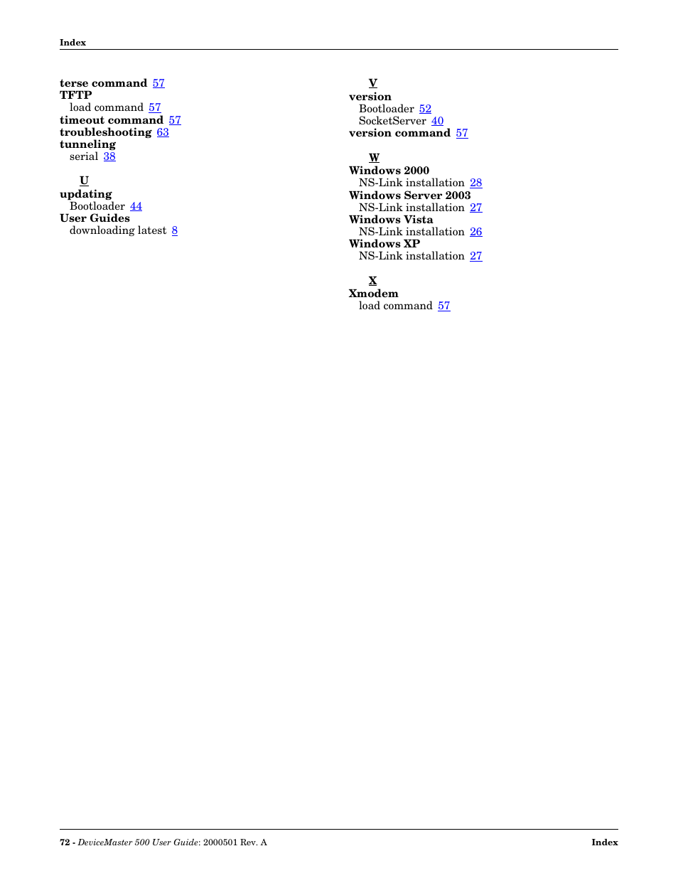 Comtrol 500 DeviceMaster User Manual | Page 72 / 72