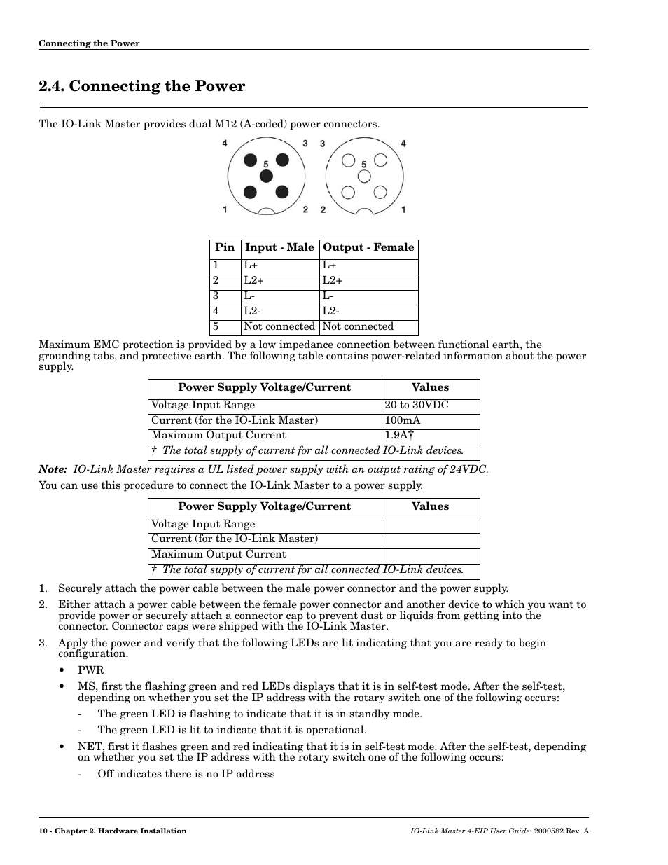 Connecting the power | Comtrol IOLM 4-EIP User Manual | Page 10 / 62