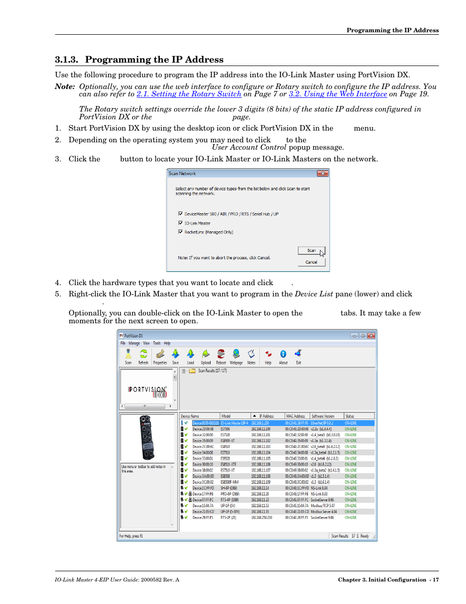 Programming the ip address | Comtrol IOLM 4-EIP User Manual | Page 17 / 62