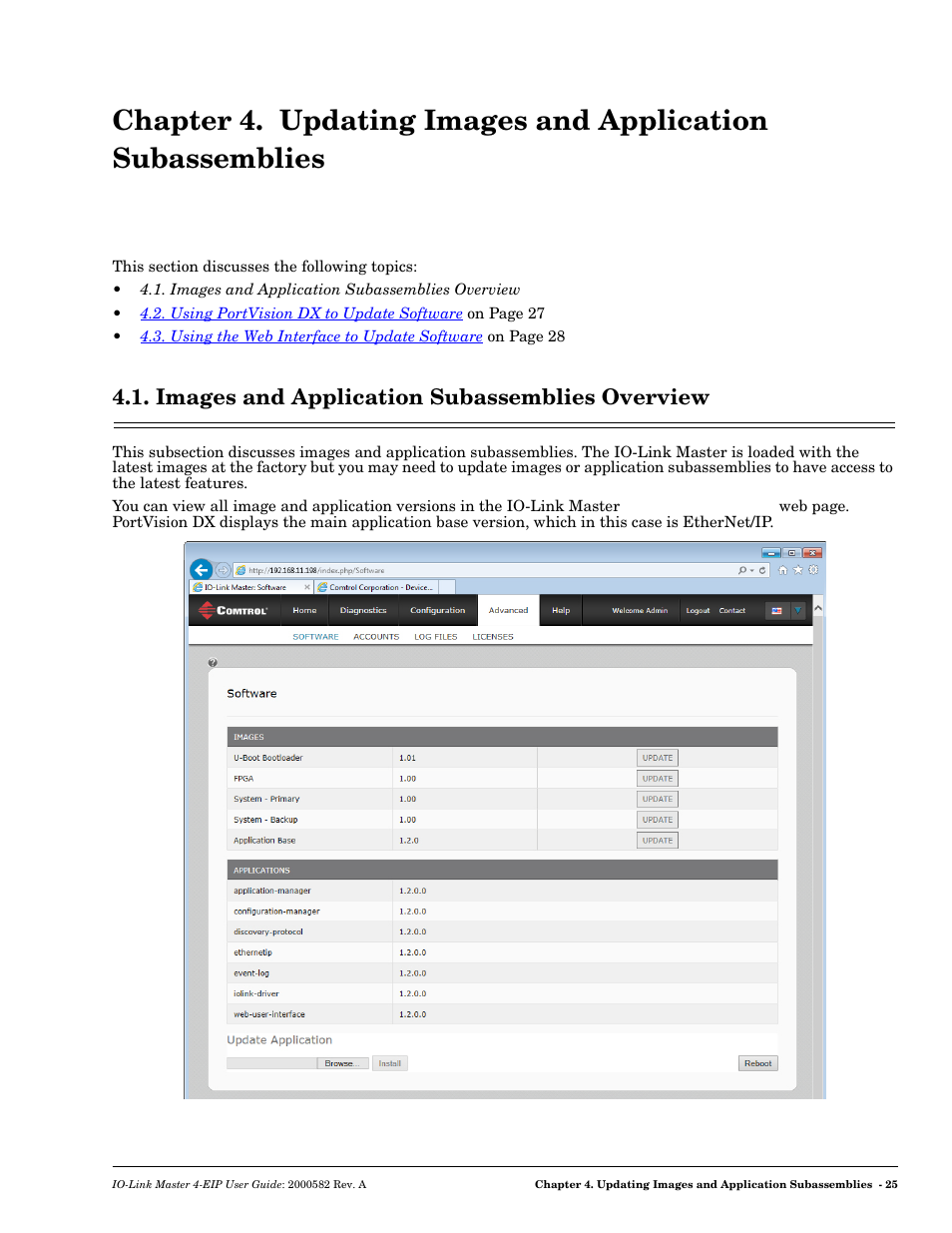 Images and application subassemblies overview | Comtrol IOLM 4-EIP User Manual | Page 25 / 62