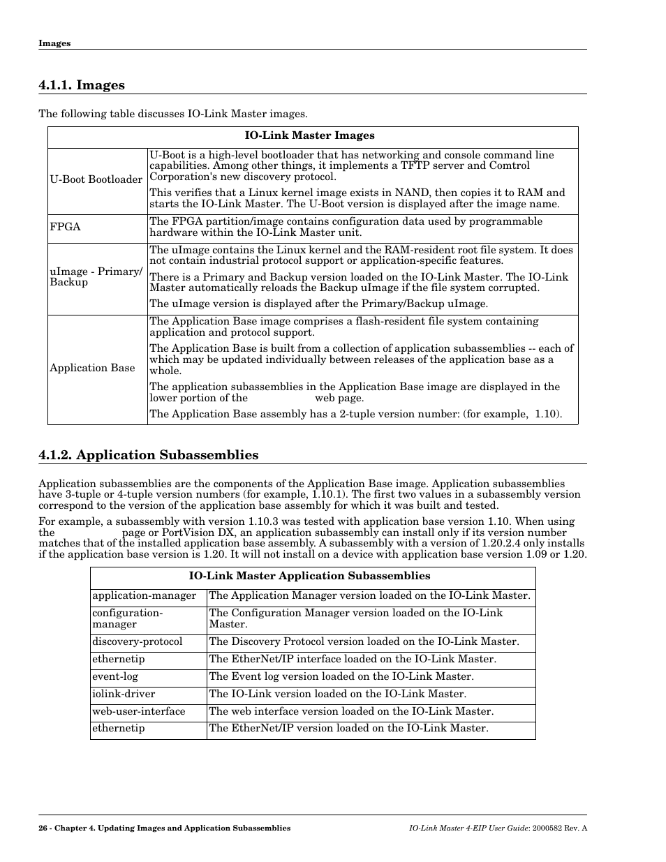 Images, Application subassemblies, Images 4.1.2. application subassemblies | Comtrol IOLM 4-EIP User Manual | Page 26 / 62