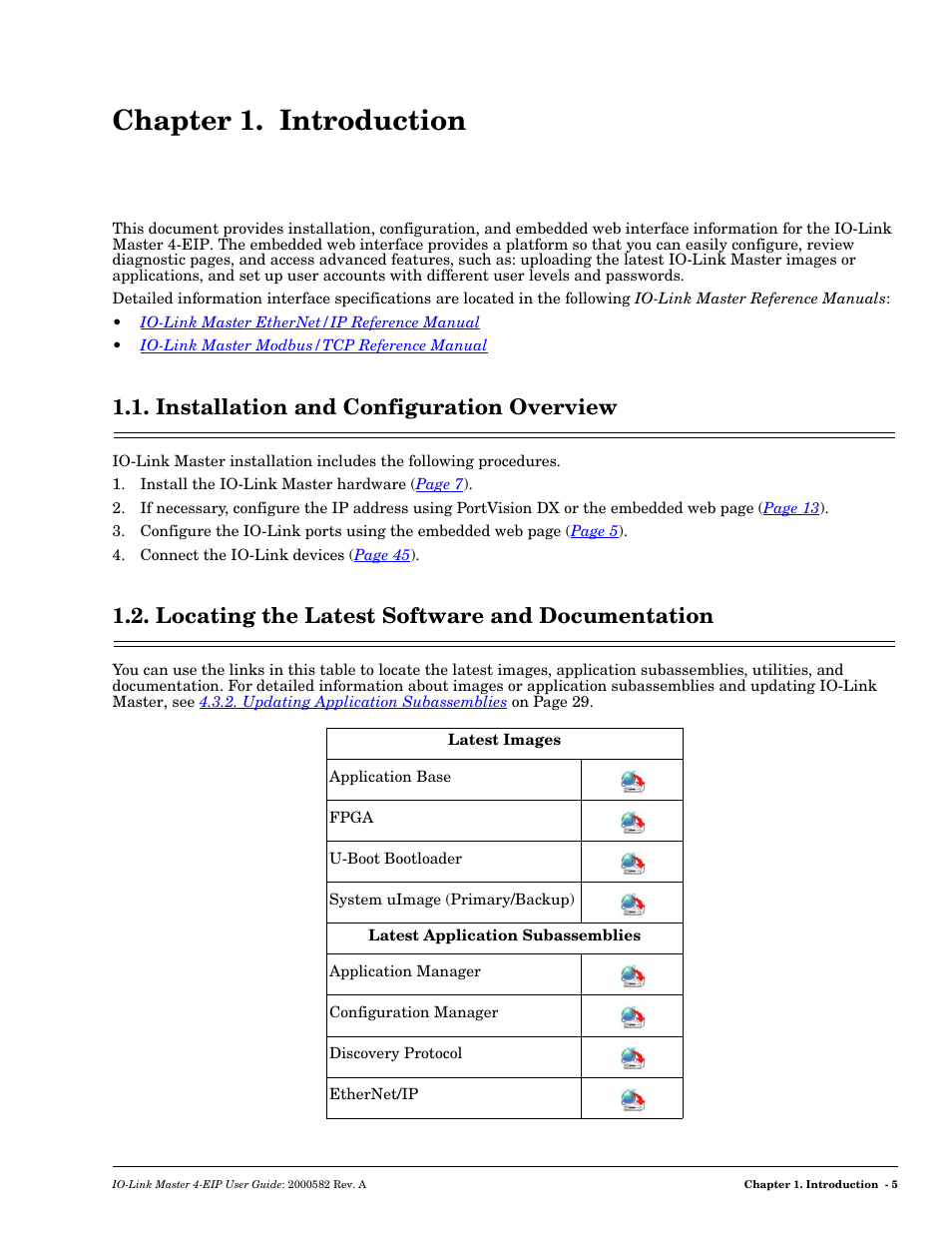 Chapter 1. introduction, Installation and configuration overview, Locating the latest software and documentation | Comtrol IOLM 4-EIP User Manual | Page 5 / 62