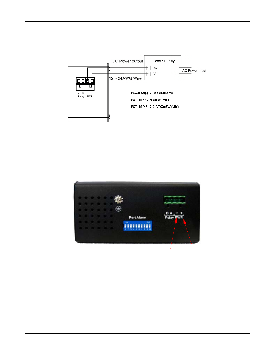 Connecting the power | Comtrol ES7110-VB User Manual | Page 8 / 14