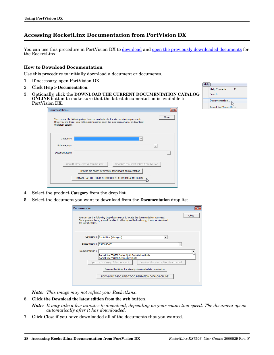 How to download documentation | Comtrol ES7506 User Manual | Page 28 / 158