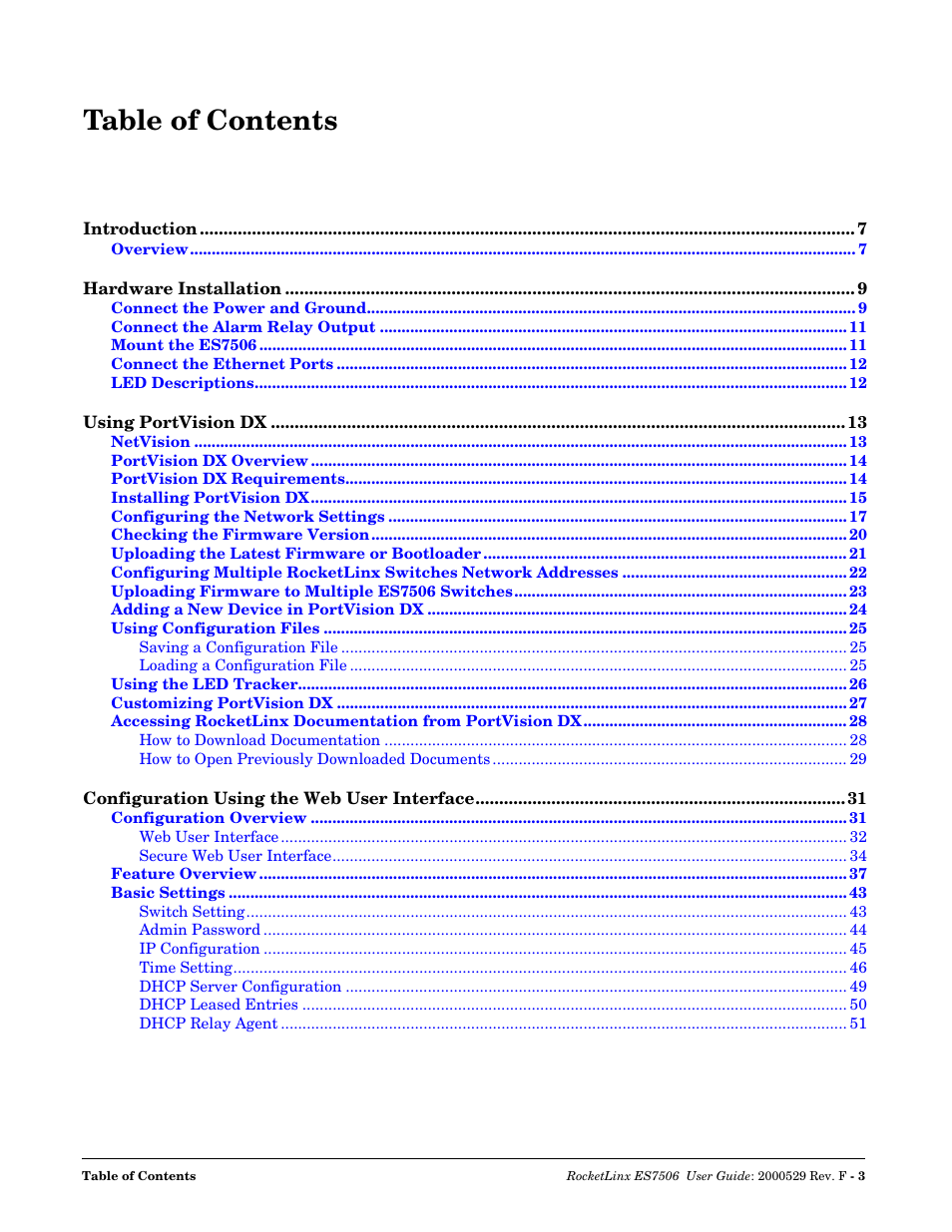 Comtrol ES7506 User Manual | Page 3 / 158