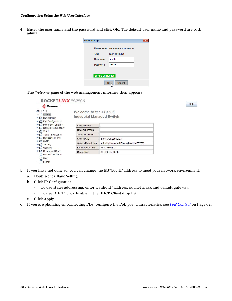 Comtrol ES7506 User Manual | Page 36 / 158