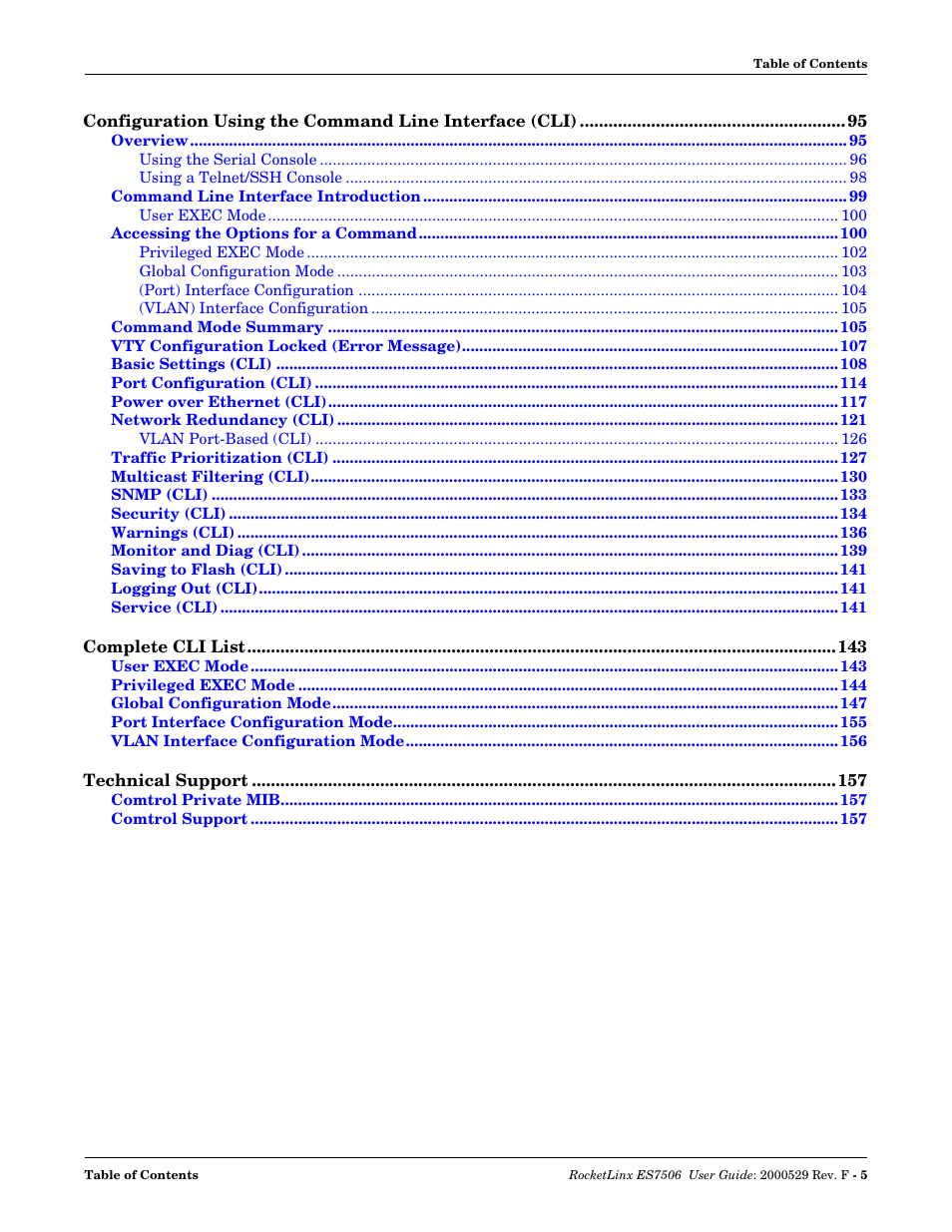 Comtrol ES7506 User Manual | Page 5 / 158