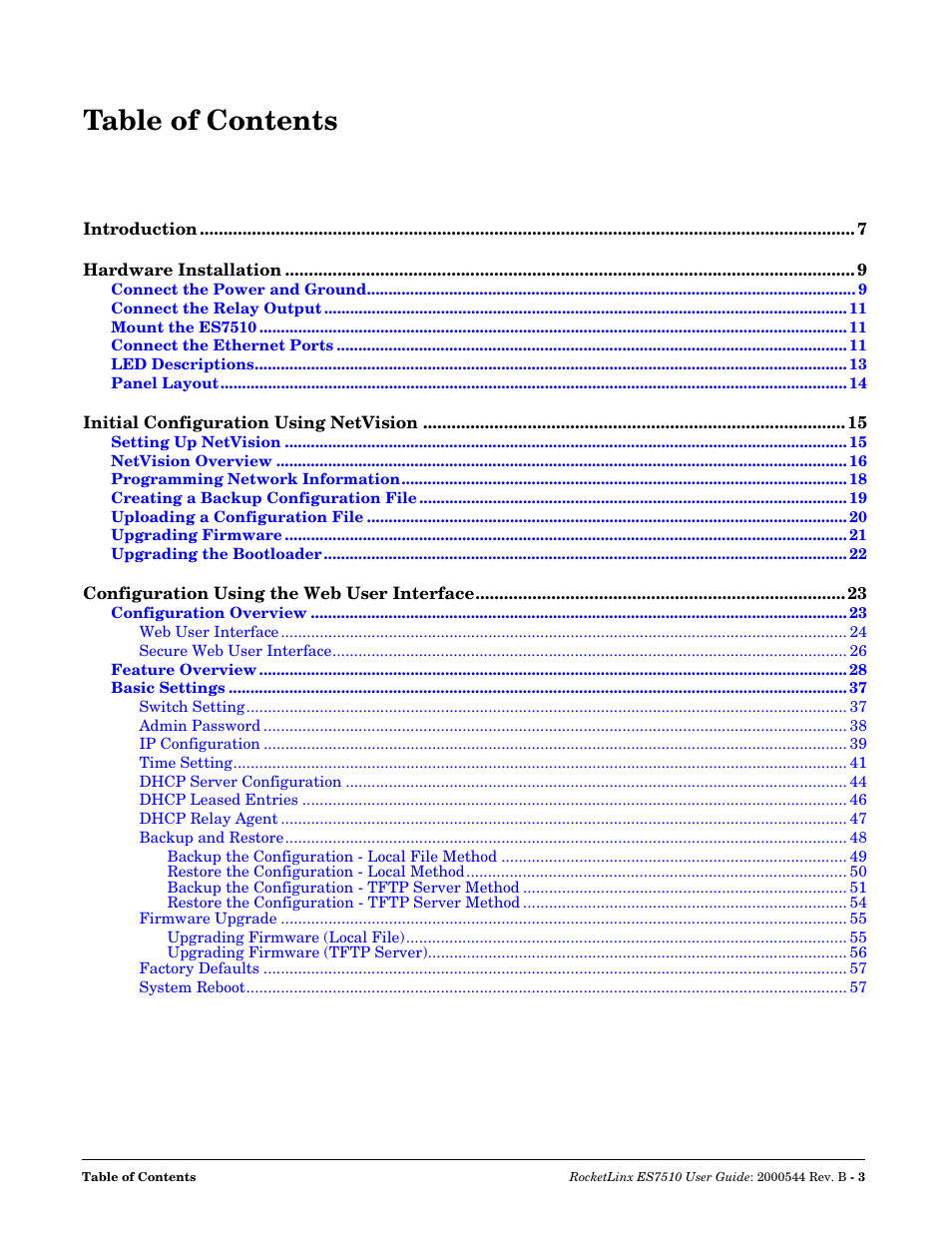Comtrol ES7510 User Manual | Page 3 / 202
