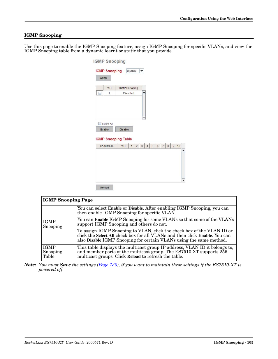 Igmp snooping | Comtrol ES7510-XT User Manual | Page 105 / 215