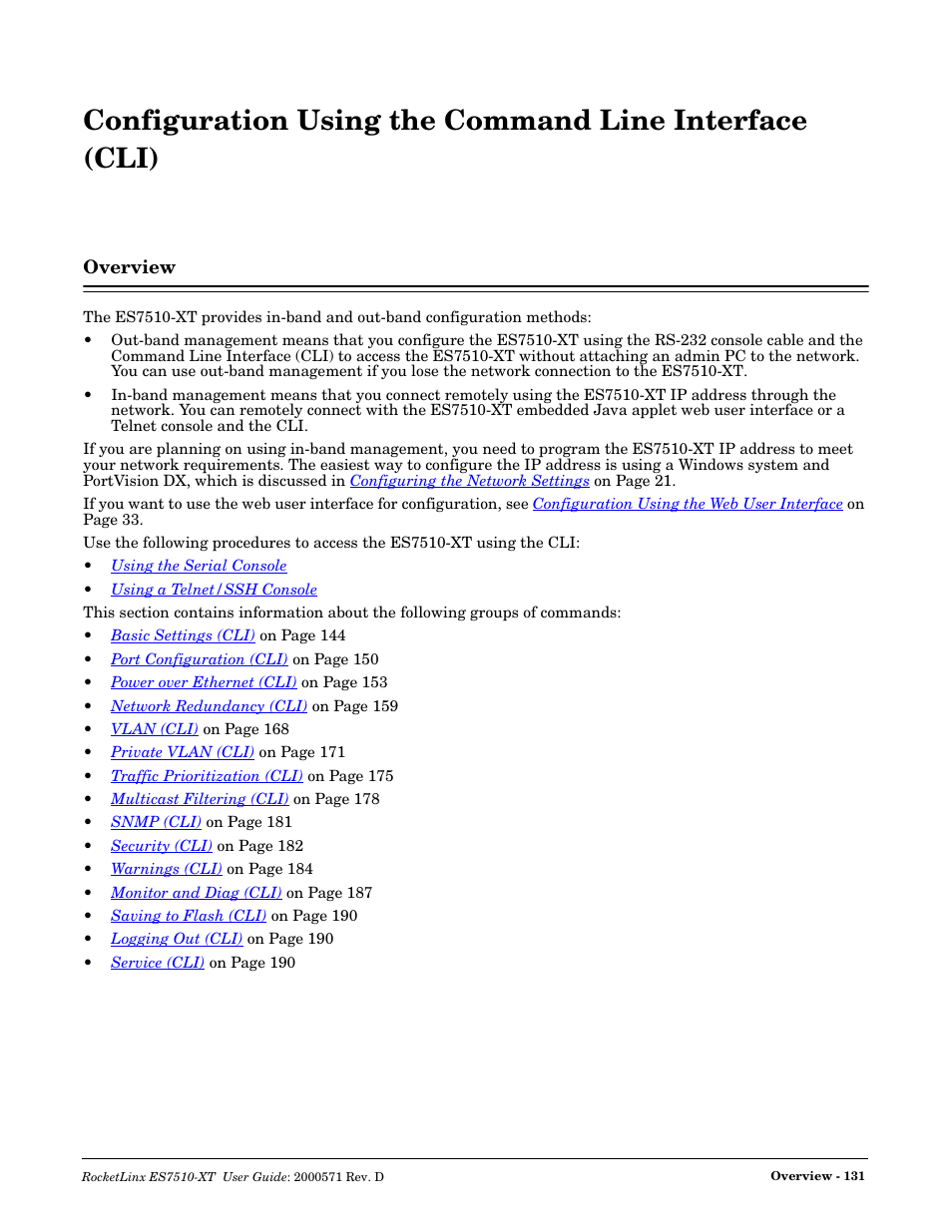 Overview | Comtrol ES7510-XT User Manual | Page 131 / 215