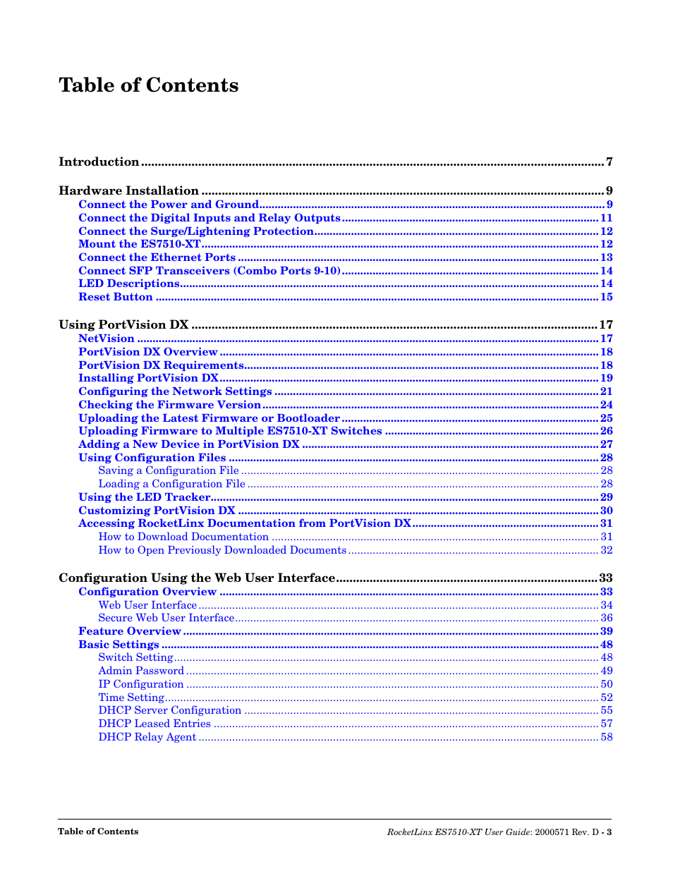 Comtrol ES7510-XT User Manual | Page 3 / 215