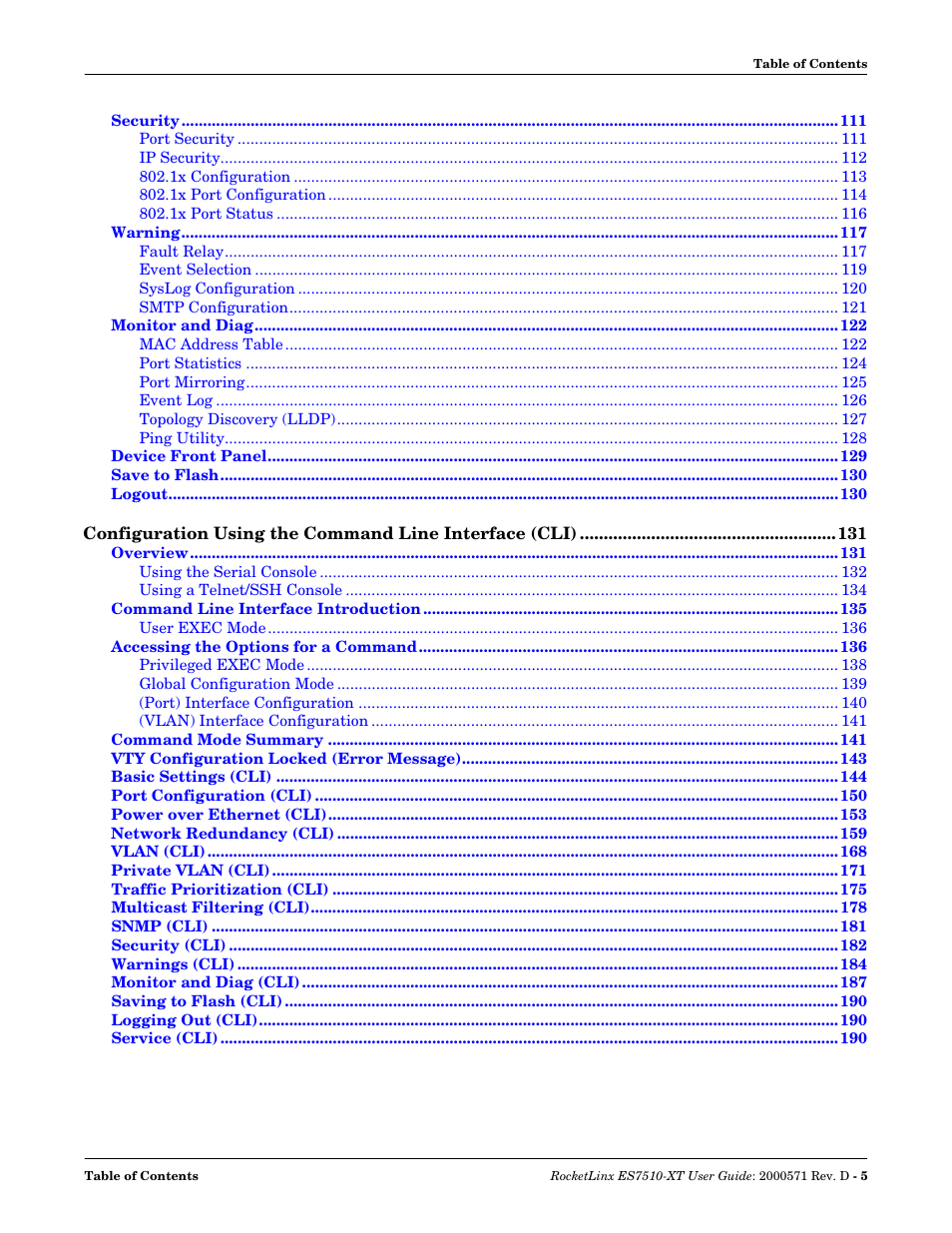 Comtrol ES7510-XT User Manual | Page 5 / 215