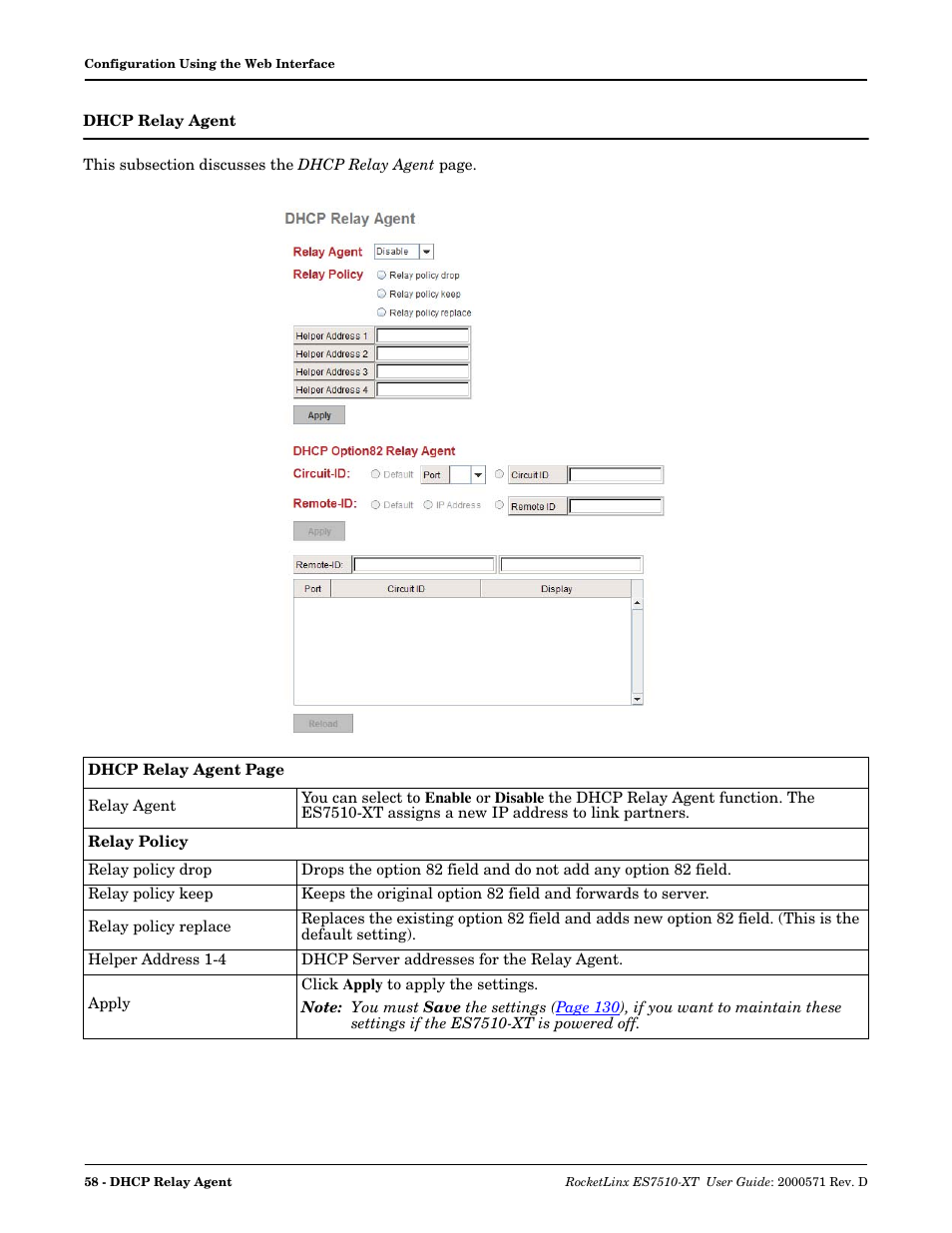 Dhcp relay agent | Comtrol ES7510-XT User Manual | Page 58 / 215