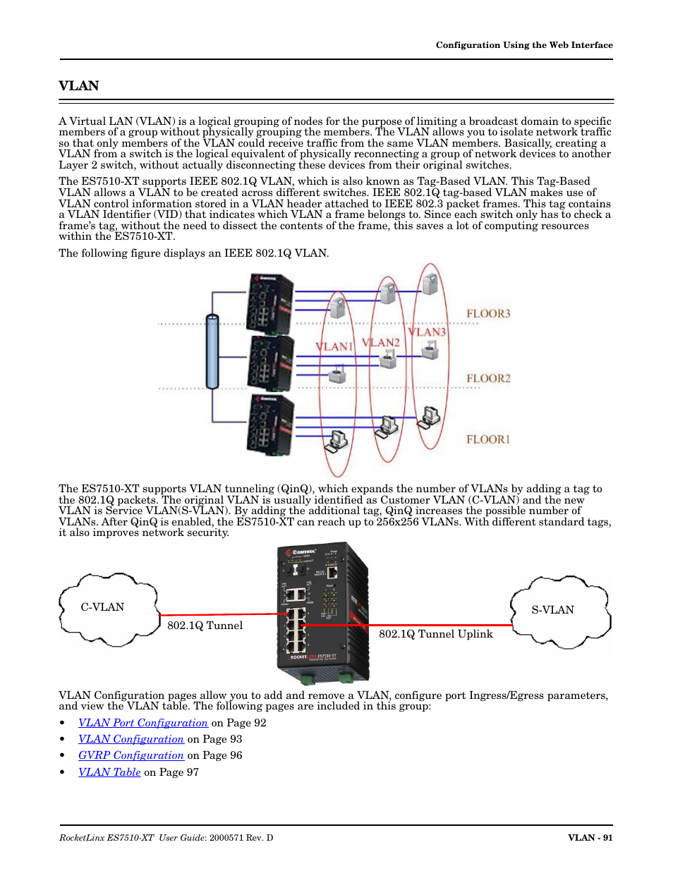 Vlan | Comtrol ES7510-XT User Manual | Page 91 / 215