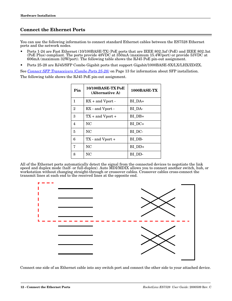 Connect the ethernet ports | Comtrol ES7528 User Manual | Page 12 / 224