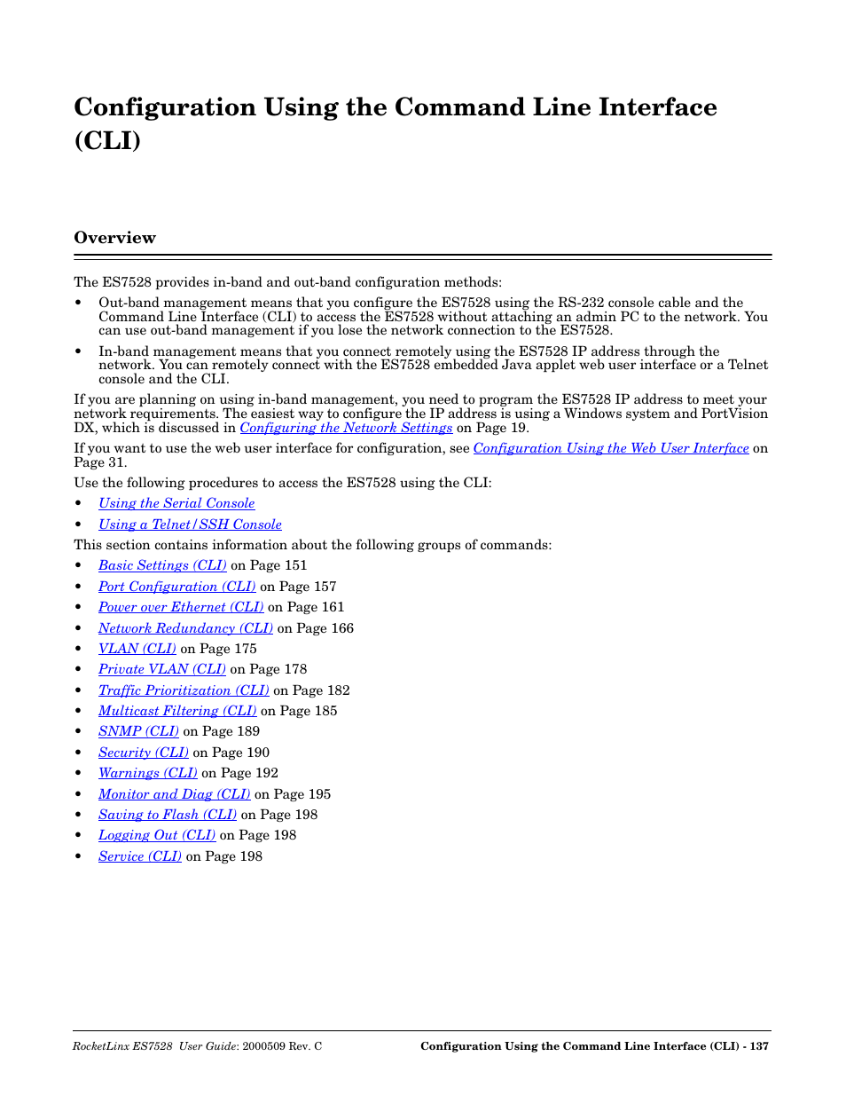 Overview, Discussed in | Comtrol ES7528 User Manual | Page 137 / 224