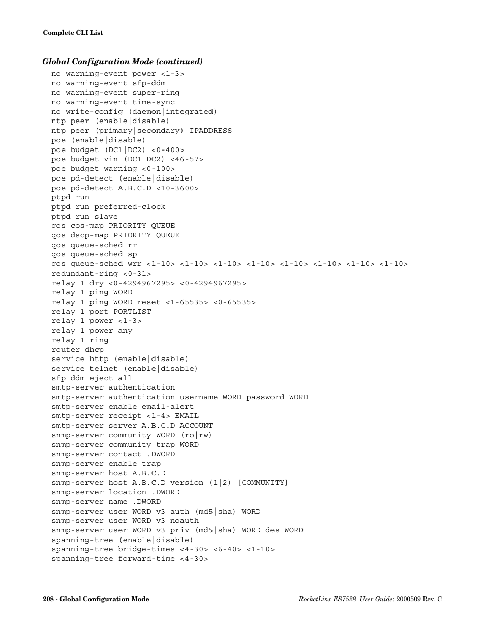 Comtrol ES7528 User Manual | Page 208 / 224