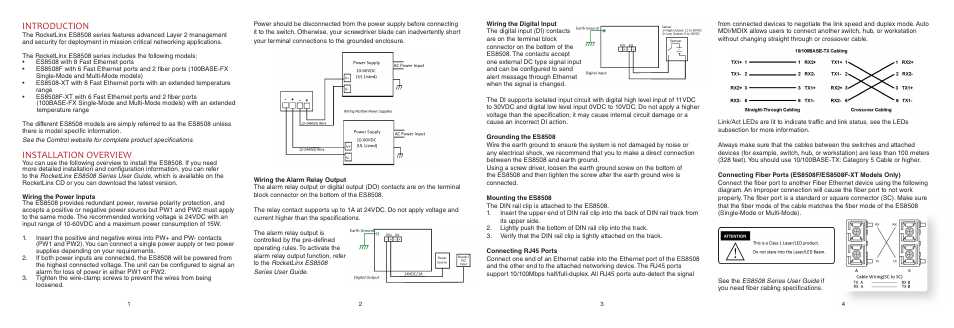 Introduction, Installation overview | Comtrol ES8508 Series Quick Start User Manual | Page 2 / 8