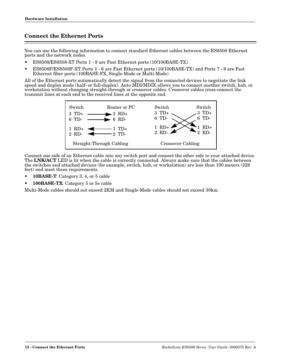 Connect the ethernet ports | Comtrol ES8508 Series User Guide User Manual | Page 12 / 212