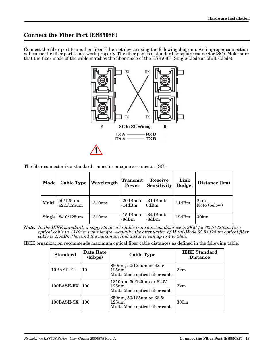 Connect the fiber port (es8508f) | Comtrol ES8508 Series User Guide User Manual | Page 13 / 212