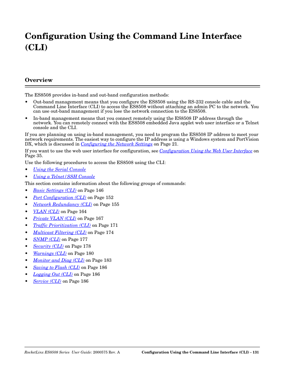 Overview, Discussed in | Comtrol ES8508 Series User Guide User Manual | Page 131 / 212