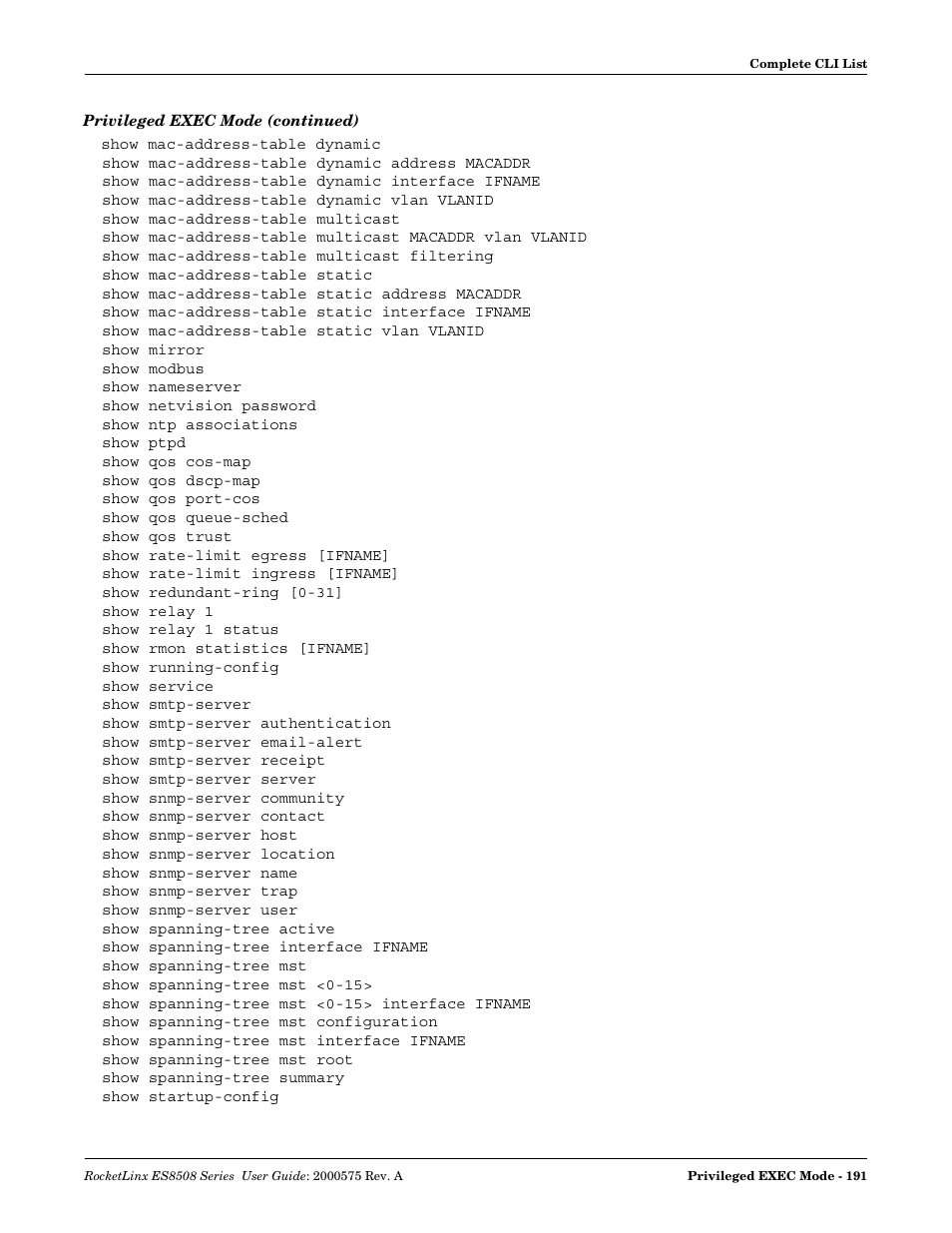 Comtrol ES8508 Series User Guide User Manual | Page 191 / 212