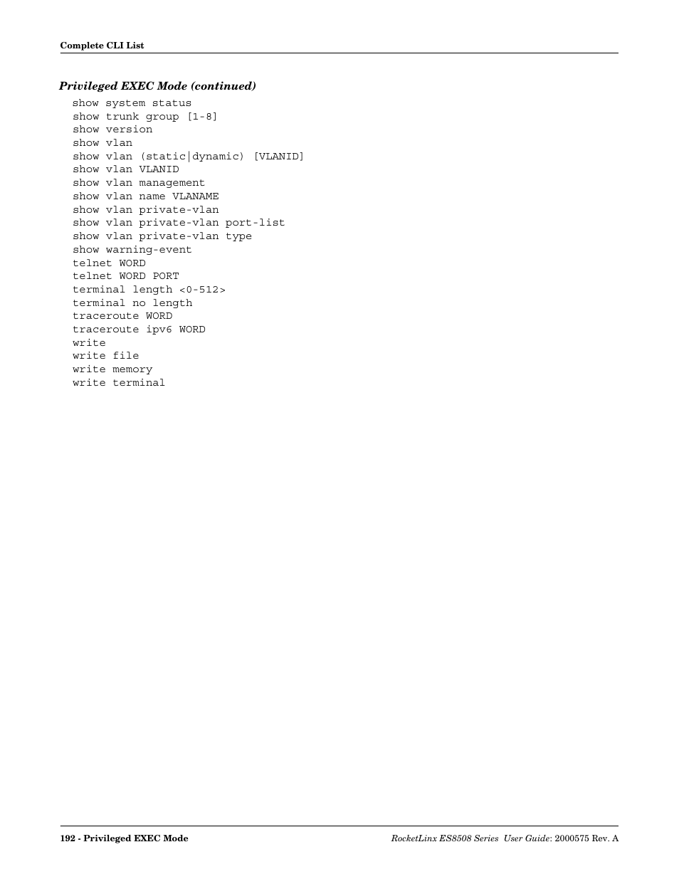 Comtrol ES8508 Series User Guide User Manual | Page 192 / 212