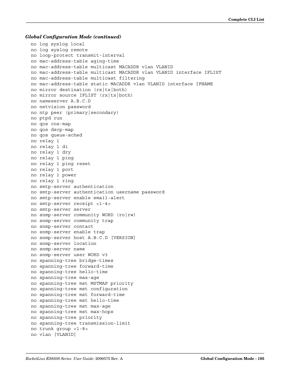 Comtrol ES8508 Series User Guide User Manual | Page 195 / 212