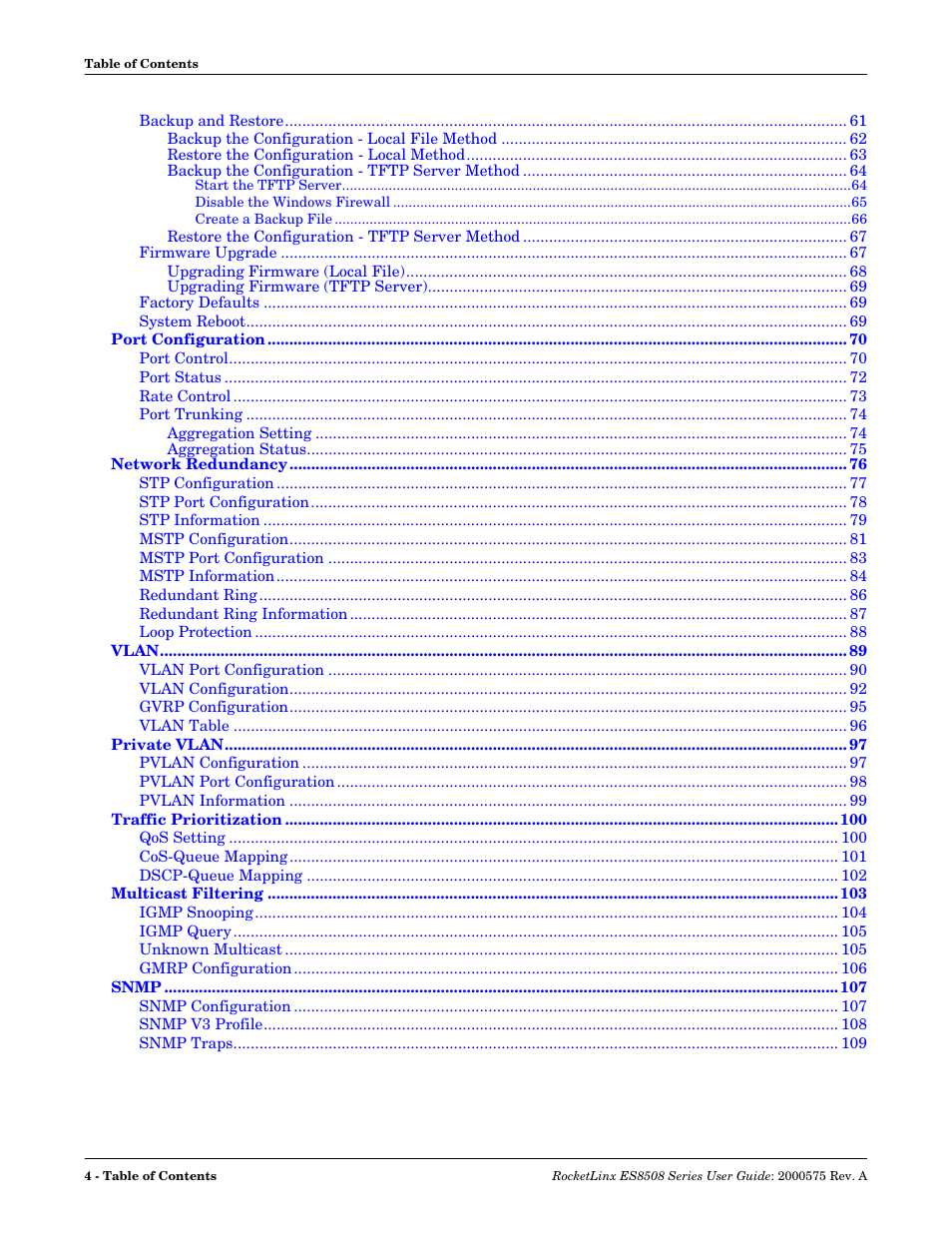 Comtrol ES8508 Series User Guide User Manual | Page 4 / 212