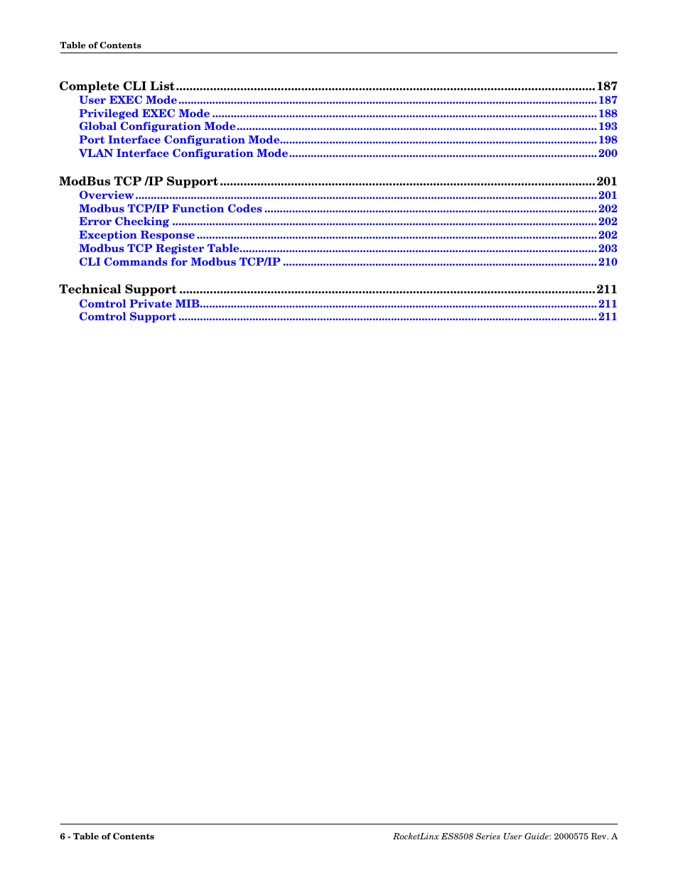 Comtrol ES8508 Series User Guide User Manual | Page 6 / 212